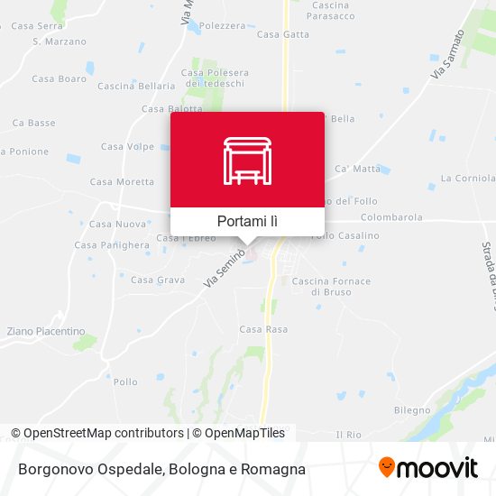 Mappa Borgonovo Ospedale