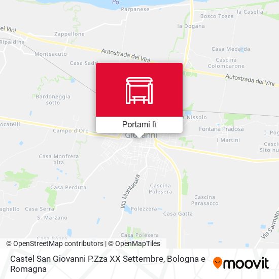 Mappa Castel San Giovanni P.Zza XX Settembre