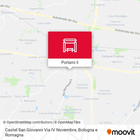 Mappa Castel San Giovanni Via IV Novembre