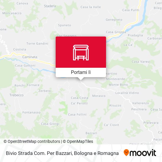 Mappa Bivio Strada Com. Per Bazzari