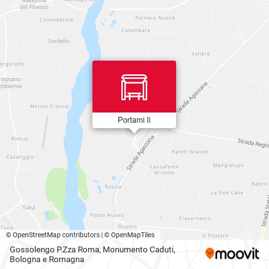 Mappa Gossolengo P.Zza Roma, Monumento Caduti