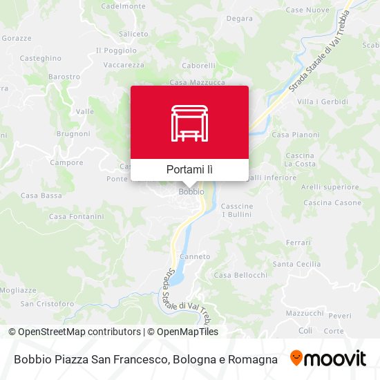 Mappa Bobbio Piazza San Francesco