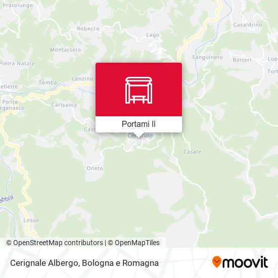 Mappa Cerignale Albergo