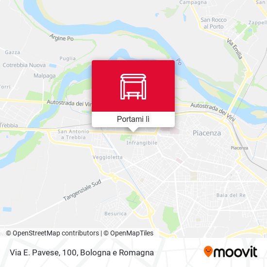 Mappa Via E. Pavese, 100