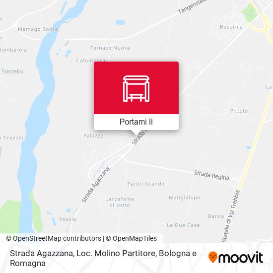 Mappa Strada Agazzana, Loc. Molino Partitore