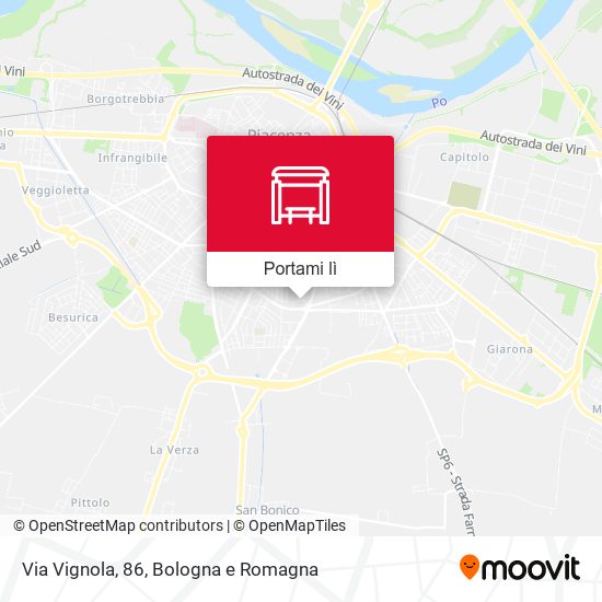 Mappa Via Vignola, 86