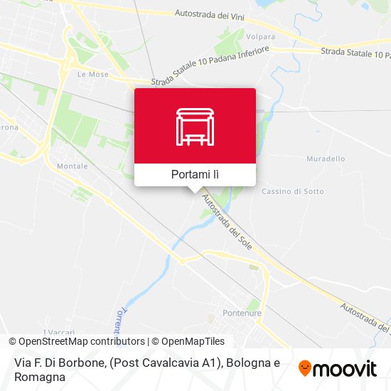 Mappa Via F. Di Borbone, (Post Cavalcavia A1)