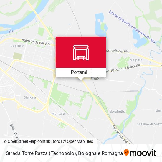Mappa Strada Torre Razza (Tecnopolo)