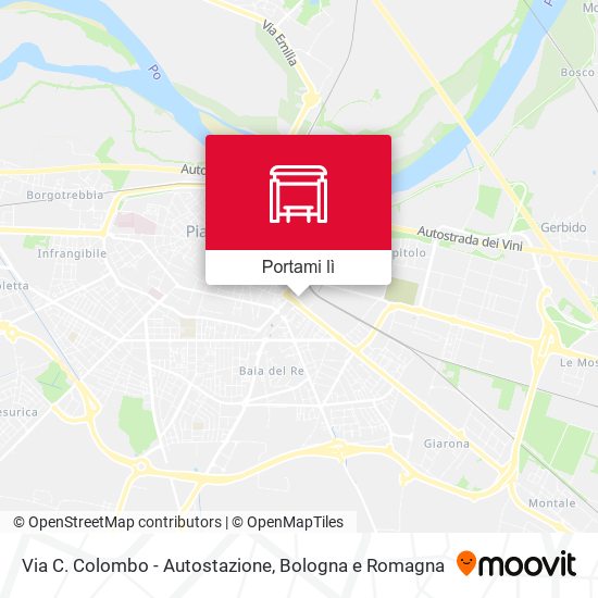 Mappa Via C. Colombo - Autostazione