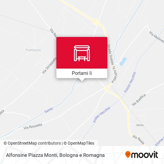 Mappa Alfonsine Piazza Monti