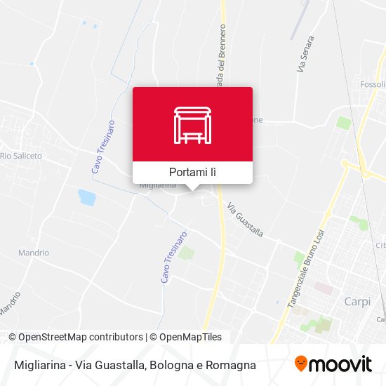 Mappa Migliarina - Via Guastalla