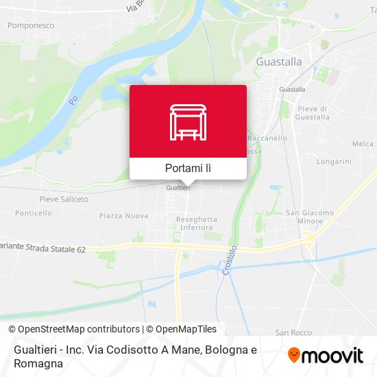 Mappa Gualtieri - Inc. Via Codisotto A Mane