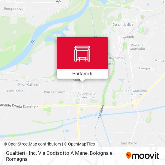 Mappa Gualtieri - Inc. Via Codisotto A Mane