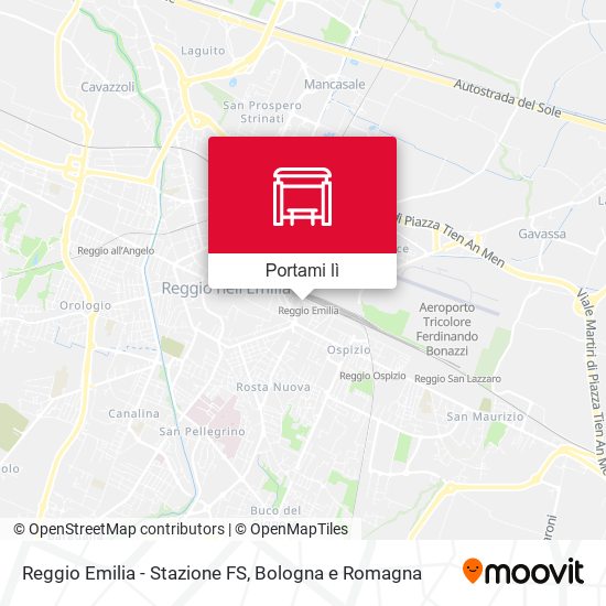 Mappa Reggio Emilia - Stazione FS