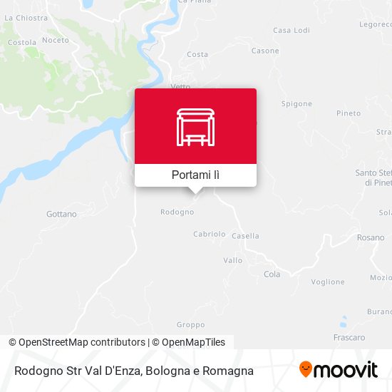 Mappa Rodogno Str Val D'Enza