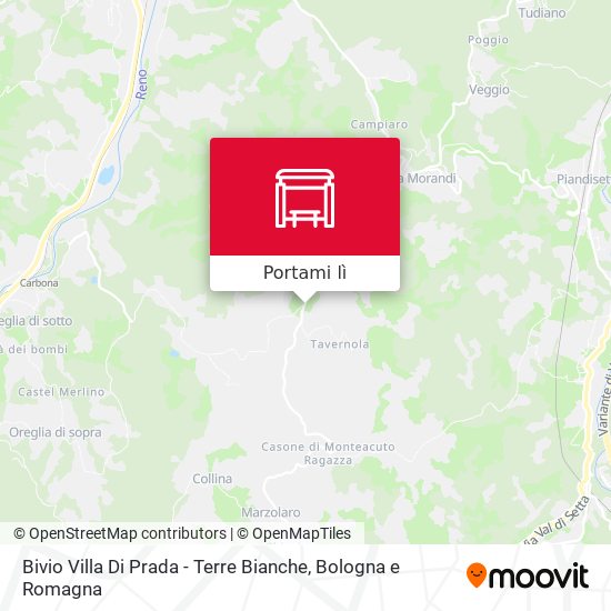 Mappa Bivio Villa Di Prada - Terre Bianche