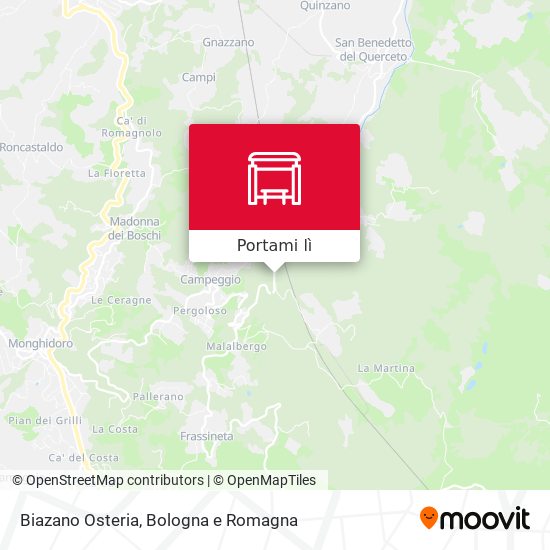 Mappa Biazano Osteria