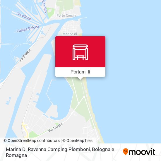 Mappa Marina Di Ravenna Camping Piomboni