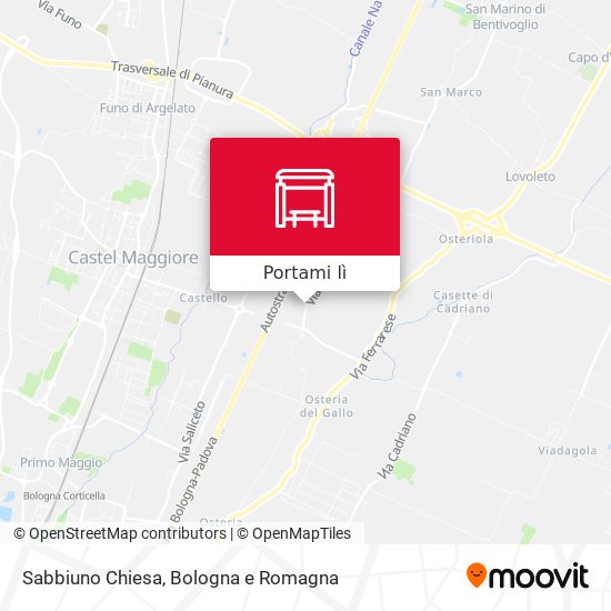 Mappa Sabbiuno Chiesa