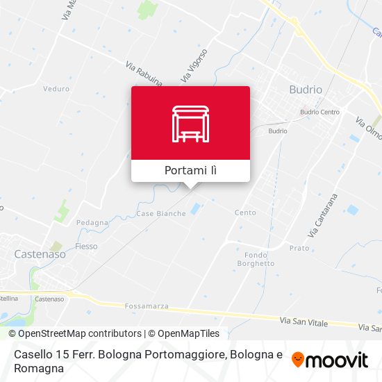 Mappa Casello 15 Ferr. Bologna Portomaggiore