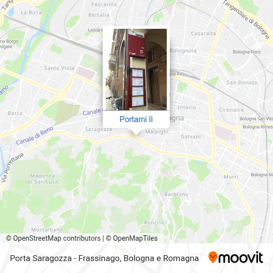 Mappa Porta Saragozza - Frassinago