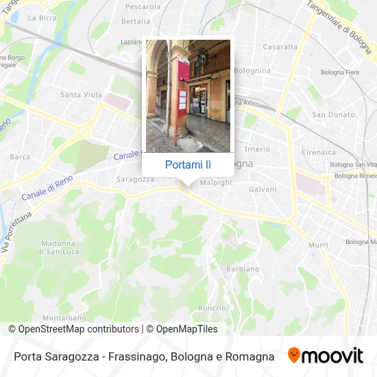 Mappa Porta Saragozza - Frassinago