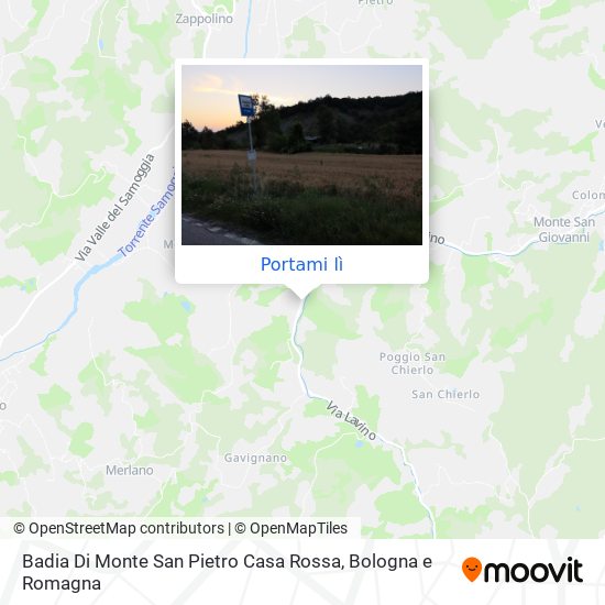 Mappa Badia Di Monte San Pietro Casa Rossa