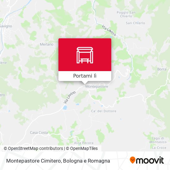 Mappa Montepastore Cimitero