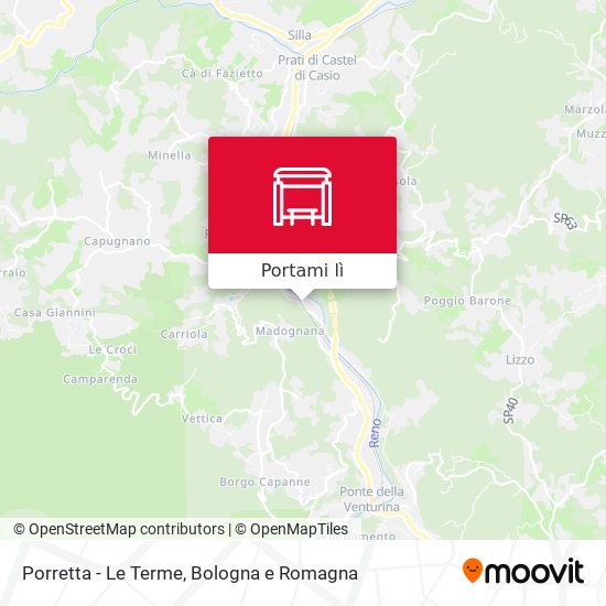 Mappa Porretta - Le Terme