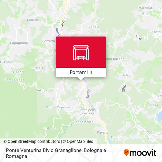 Mappa Ponte Venturina Bivio Granaglione