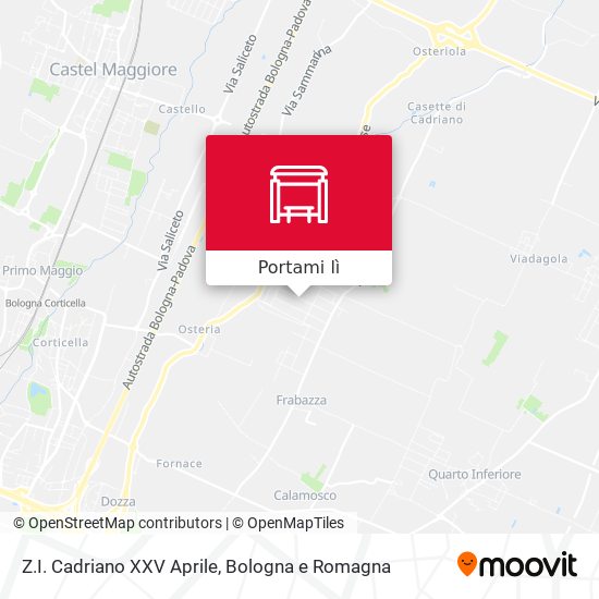 Mappa Z.I. Cadriano XXV Aprile