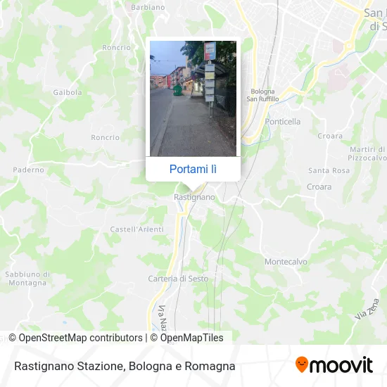 Mappa Rastignano Stazione