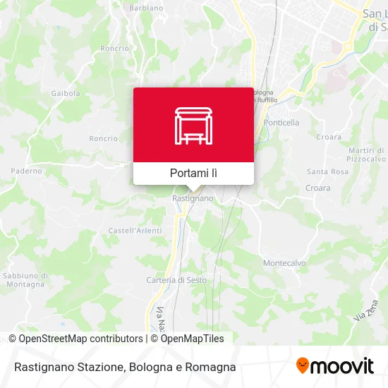 Mappa Rastignano Stazione