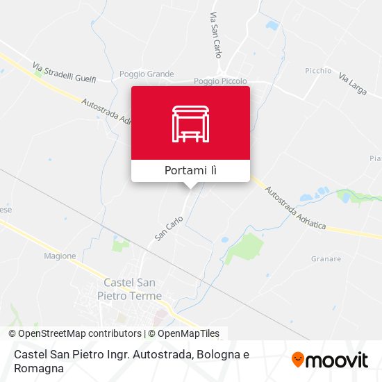 Mappa Castel San Pietro Ingr. Autostrada