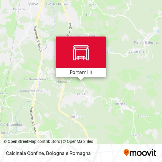 Mappa Calcinaia Confine