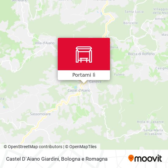 Mappa Castel D`Aiano Giardini