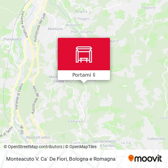 Mappa Monteacuto V. Ca` De Fiori
