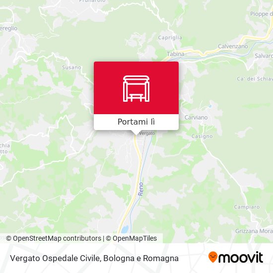 Mappa Vergato Ospedale Civile