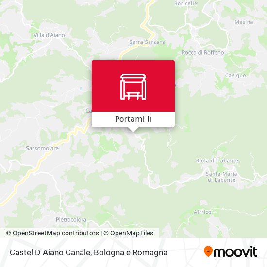 Mappa Castel D`Aiano Canale