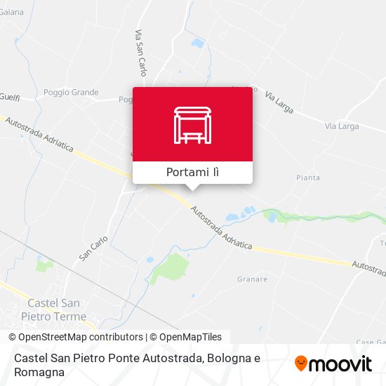 Mappa Castel San Pietro Ponte Autostrada
