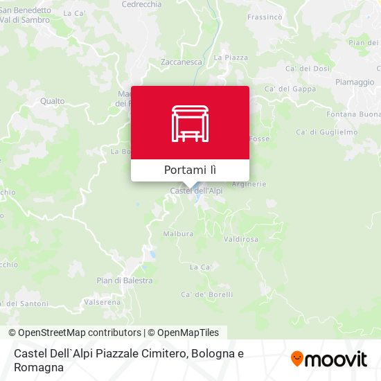 Mappa Castel Dell`Alpi Piazzale Cimitero