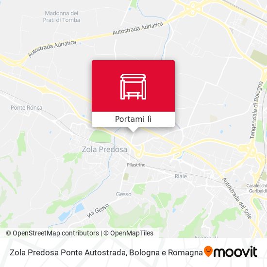 Mappa Zola Predosa Ponte Autostrada
