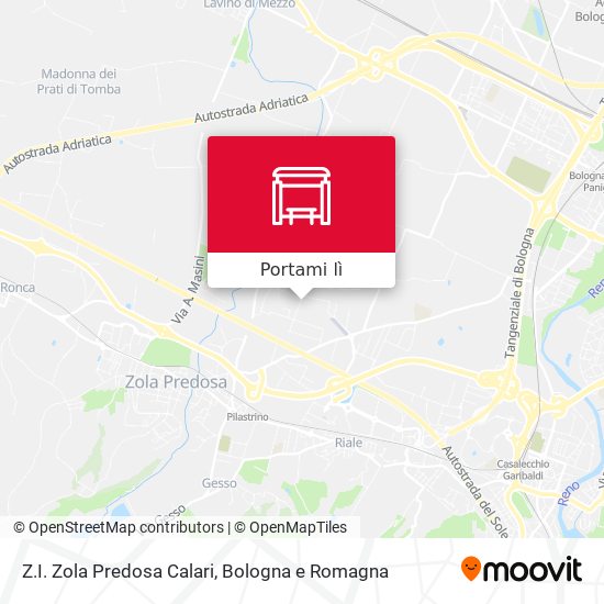 Mappa Z.I. Zola Predosa Calari