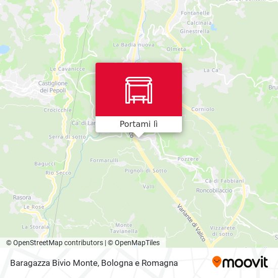 Mappa Baragazza Bivio Monte