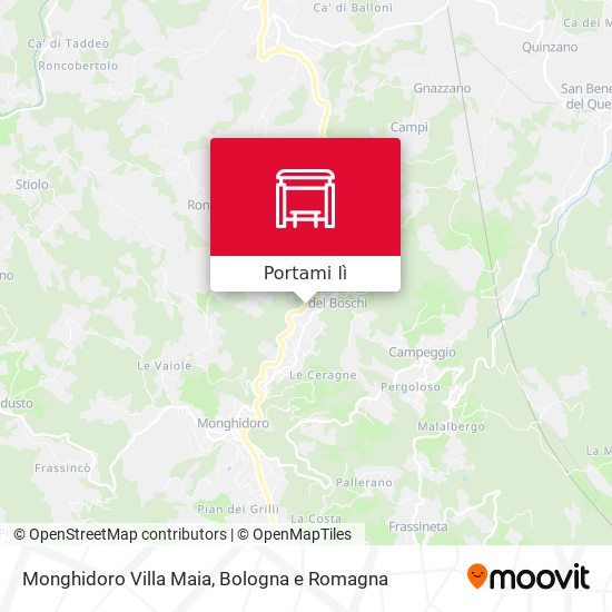 Mappa Monghidoro Villa Maia