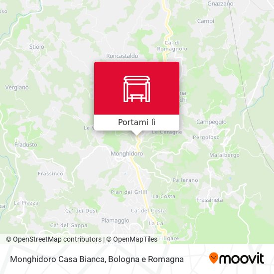 Mappa Monghidoro Casa Bianca
