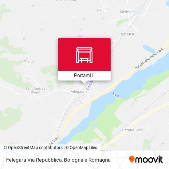 Mappa Felegara Via Repubblica