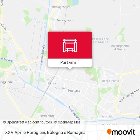 Mappa XXV Aprile Partigiani