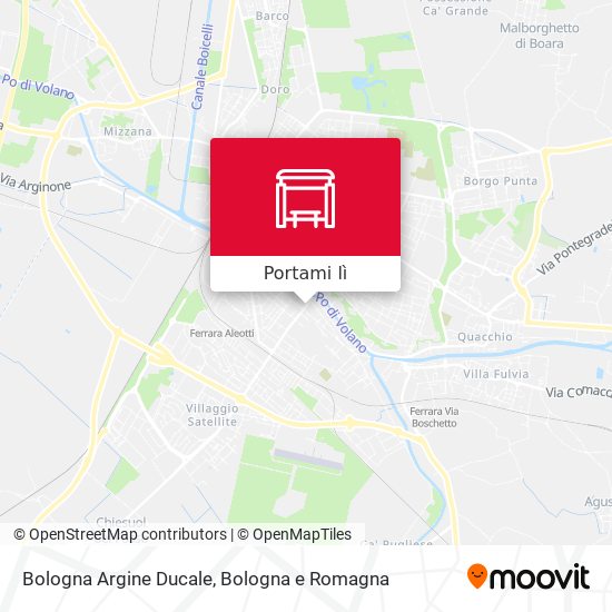 Mappa Bologna Argine Ducale