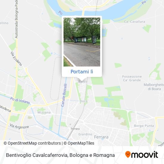 Mappa Bentivoglio Cavalcaferrovia